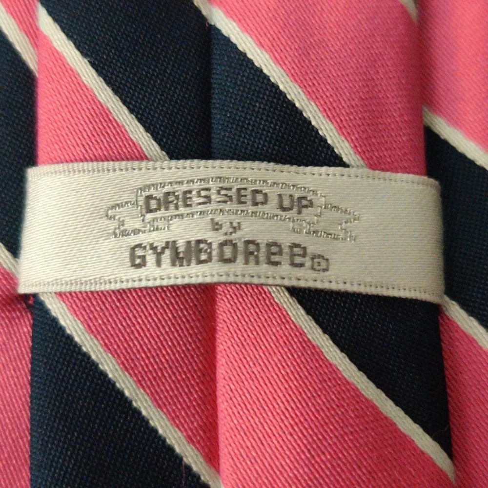 Gymboree Pink and Navy Striped Dresses Up Tie, Size 2T - 5T